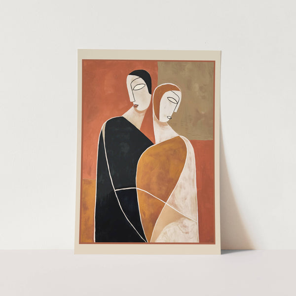 An Abstract Couple Portrait Art Print