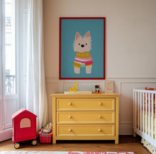 Load image into Gallery viewer, Cute Striped Sweater Dog PFY Art Print