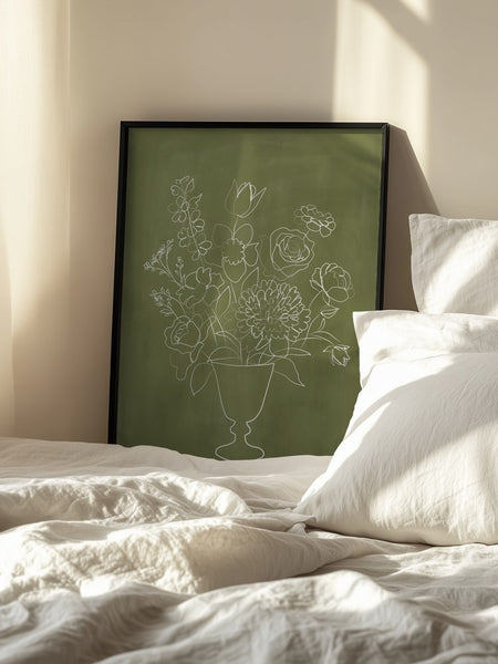 Botanical Line Drawing PFY Art Print