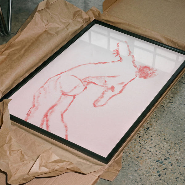 Elegant Red Gesture PFY Art Print