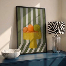 Load image into Gallery viewer, Colorful Striped Fruit Bowl PFY Art Print