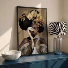 Load image into Gallery viewer, Orchid Woman With Egrets PFY Art Print