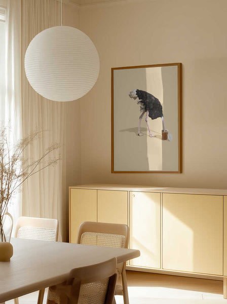 Ostrich Coffee Break PFY Art Print