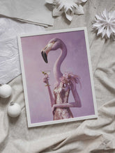 Load image into Gallery viewer, Flamingo In Cocktail Dress PFY Art Print