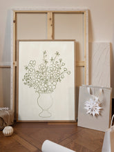 Load image into Gallery viewer, Elegant Floral Vase Drawing PFY Art Print
