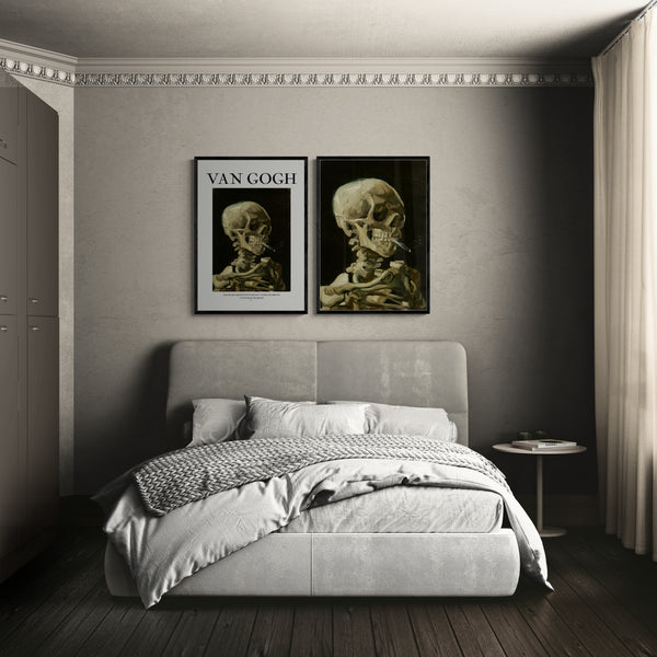 Head of a Skeleton with a Burning Cigarette 01 PFY Art Print