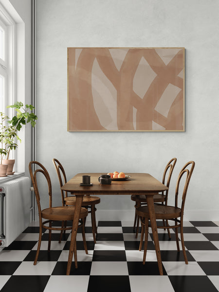 Brown Abstract PFY Art Print