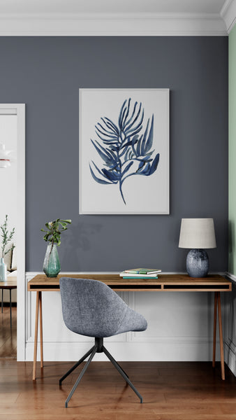 Blue Aquatic Plant 02 PFY Art Print