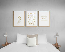 Load image into Gallery viewer, Alphabet in Gold Art Print