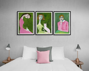 Vintage Lady in Pink PFY Art Print