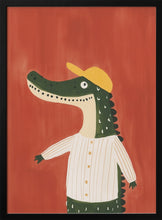 Load image into Gallery viewer, Playful Gator in Cap PFY Art Print