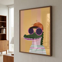 Load image into Gallery viewer, Cool Crocodile in Sunglasses PFY Art Print
