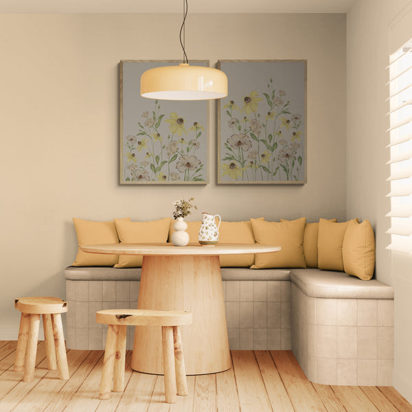 Butterfly Ranunculus and Susans 02 Art Print