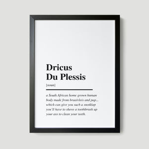 Dricus Du Plessis Art Print