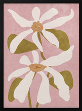 Load image into Gallery viewer, Abstract Flowers on Pink PFY Art Print