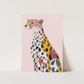 Colorful Abstract Cheetah PFY Art Print