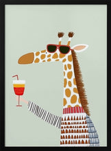 Load image into Gallery viewer, Cool Giraffe Summer Drink PFY Art Print