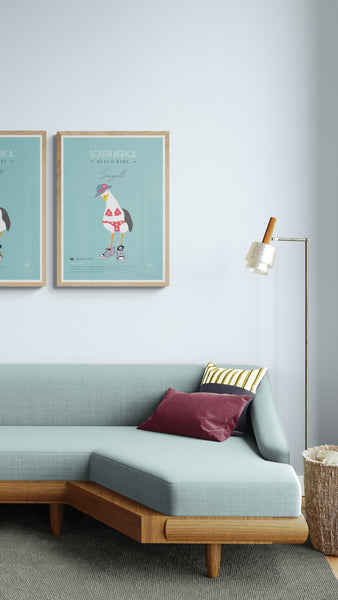 Seagull Beach Babe by Kirsten Ryan Art Print