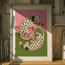 Load image into Gallery viewer, Yin and Yang Dalmatians Art Print
