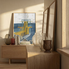 Load image into Gallery viewer, Yellow Ocean Diving Platform PFY Art Print