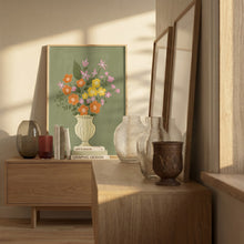 Load image into Gallery viewer, Colorful Floral Vase PFY Art Print