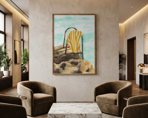 Coastal Beach Towel PFY Art Print