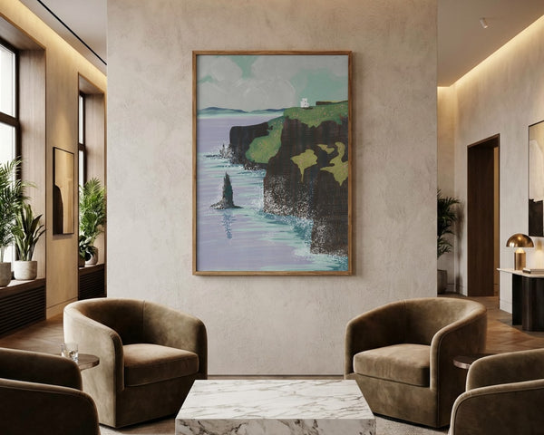 Irish Coastal Cliffs PFY Art Print