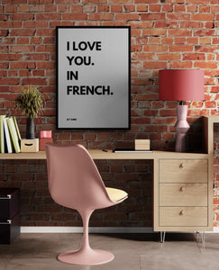 I Love You In French Art Print