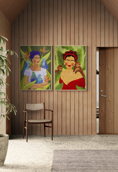 Frida and Monkeys PFY Art Print