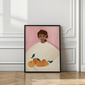 Woman With Oranges PFY Art Print