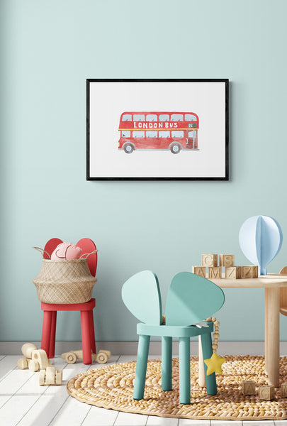 Red London Bus Art Print