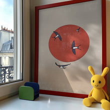 Load image into Gallery viewer, Swallows at Sunrise PFY Art Print