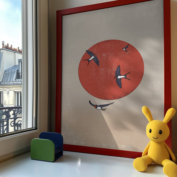 Swallows at Sunrise PFY Art Print