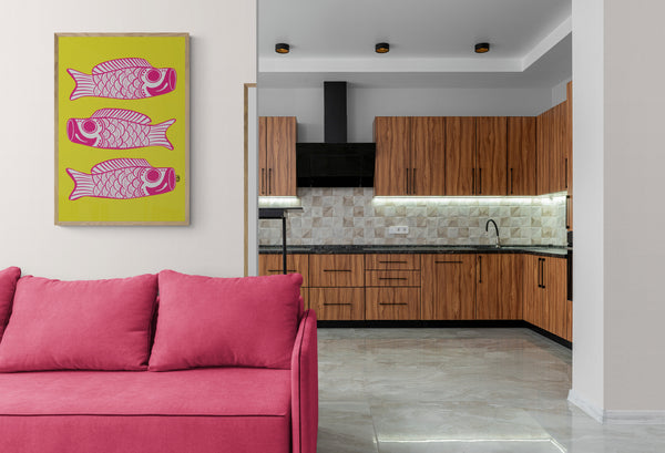 Koinobori pink Art Print