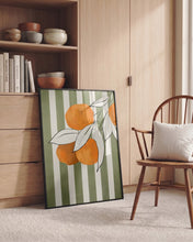 Load image into Gallery viewer, Fresh Oranges Stripes PFY Art Print