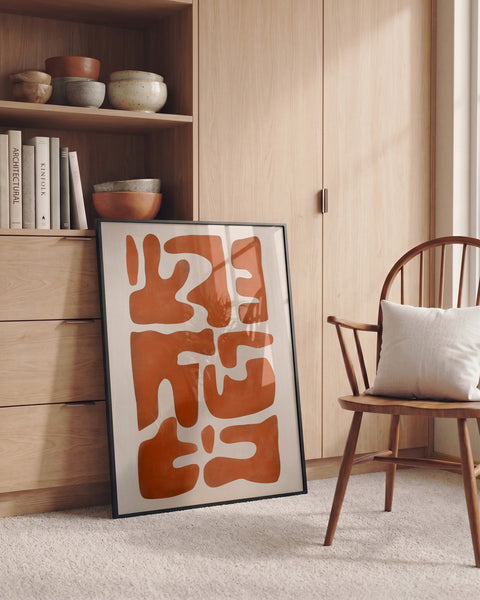 Warm Organic Shapes PFY Art Print