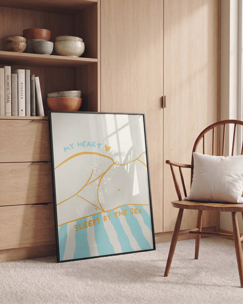 Heart Sleeps By The Sea PFY Art Print