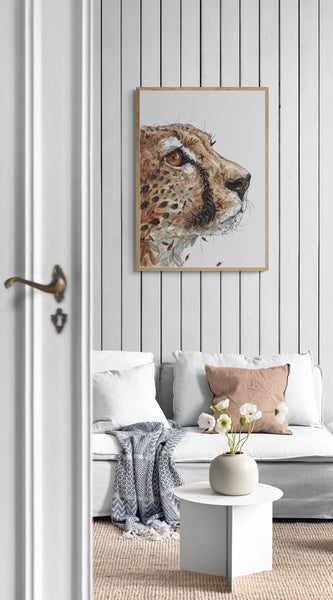 Cheetah Closeup Art Print