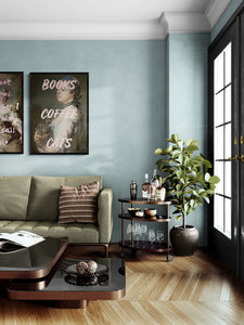 Books, Coffee and Cats PFY Art Print