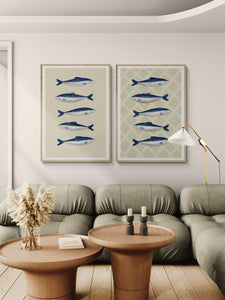 Sardines on Green PFY Art Print