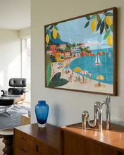 Load image into Gallery viewer, Sunny Lemon Coastal Town PFY Art Print