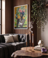 Load image into Gallery viewer, Tropical Woman and Hummingbird PFY Art Print