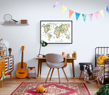 Load image into Gallery viewer, English Map Design Art Print