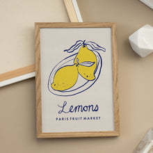 Load image into Gallery viewer, Lemons Paris Fruit Market PFY Art Print