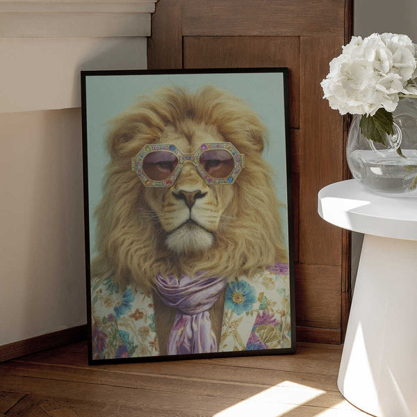Groovy Lion PFY Art Print