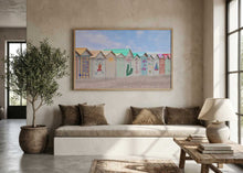 Load image into Gallery viewer, Colorful Beach Huts PFY Art Print