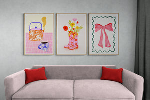 Tea Party Geometry PFY Art Print