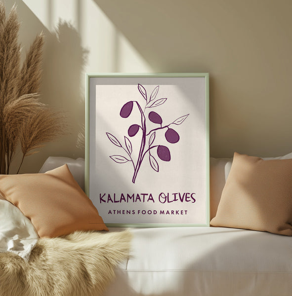 Kalamata Olives Athens Food Market Greece PFY Art Print
