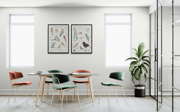 Garden Birds Poster Art Print