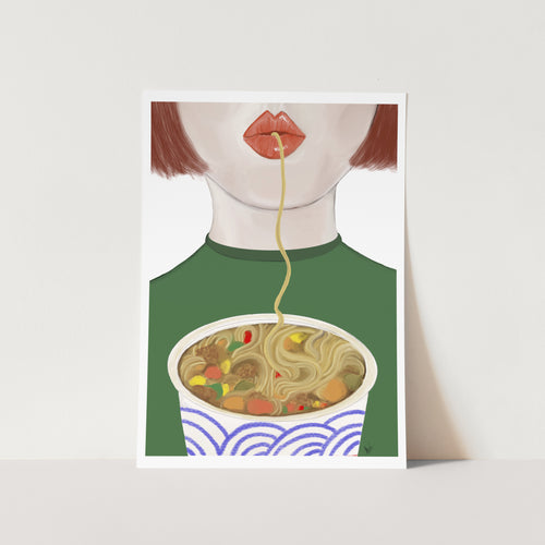 Noodle Slurps Art Print